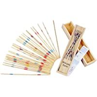 Tifanyyg El bebé Educativo de Madera Tradicional Mikado Spiel recogen Palos Mikado Spiel Palos de Madera con la Caja del…